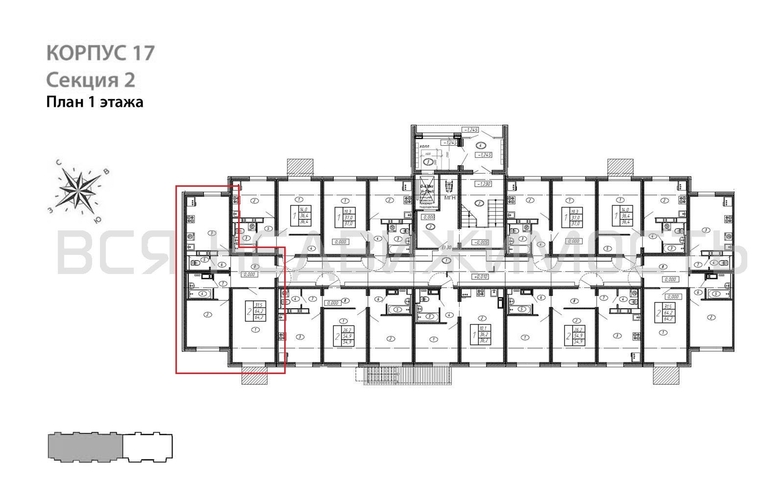 2-комнатная квартира, 64.2кв.м - изображение 1