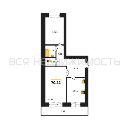 2к, 5/16 М, Воронеж, Центральный, Здоровья пер, дом 90г, 66.6 кв.м - изображение 17