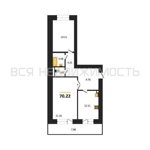 2к, 5/16 М, Воронеж, Центральный, Здоровья пер, дом 90г, 66.6 кв.м - изображение 17