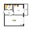 1-комнатная квартира, 37кв.м - изображение 1 1-комнатная квартира, 37кв.м - изображение 1