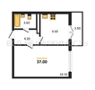 1-комнатная квартира, 37кв.м - изображение 1 1-комнатная квартира, 37кв.м - изображение 1
