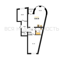 2-комнатная квартира, 118.5кв.м - изображение 1