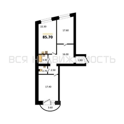 2-комнатная квартира, 85.7кв.м - изображение 1