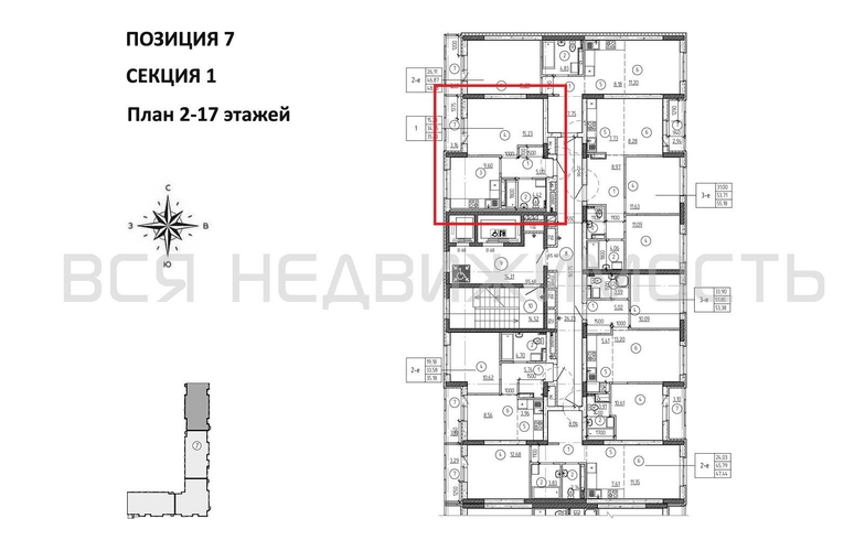 1-комнатная квартира, 35.83кв.м - изображение 1