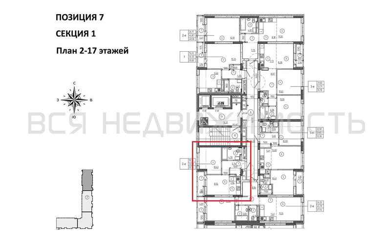 1-комнатная квартира, 35.18кв.м - изображение 1