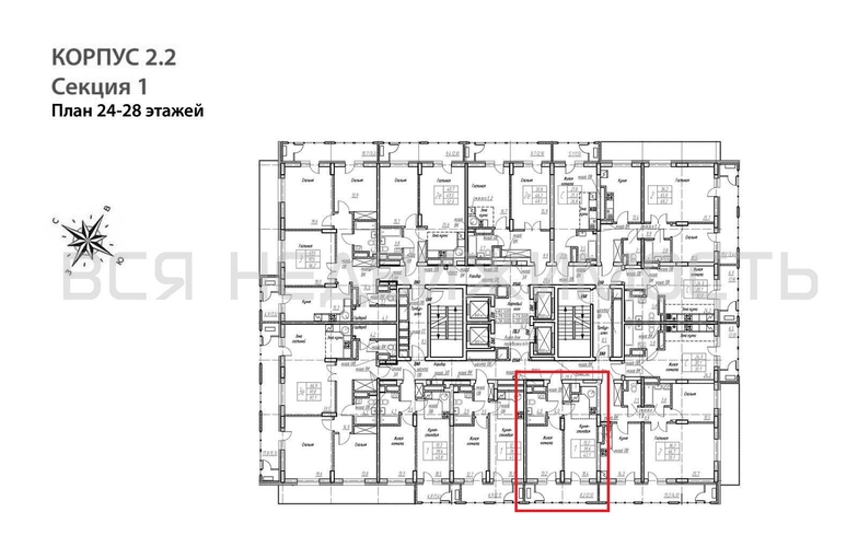 1-комнатная квартира, 42.1кв.м - изображение 1
