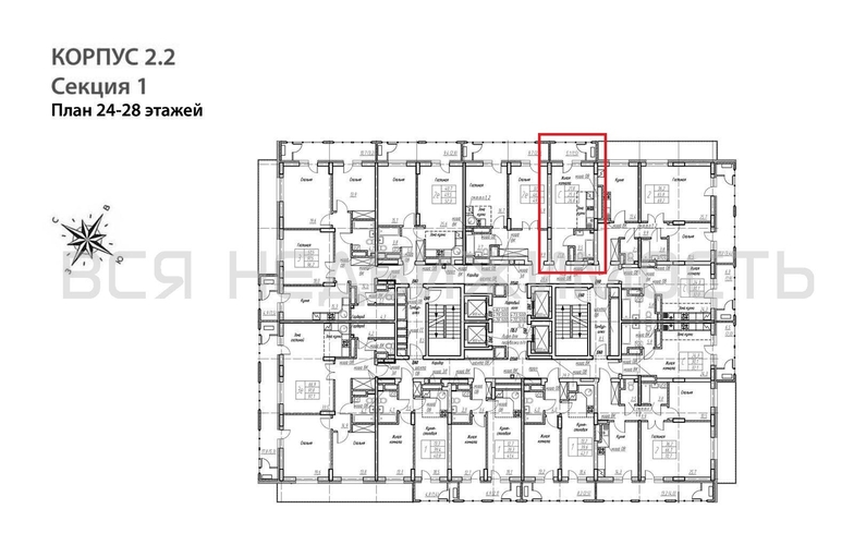 квартира-студия, 26,8кв.м. - изображение 1
