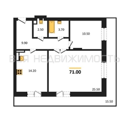 2-комнатная квартира, 71кв.м - изображение 1