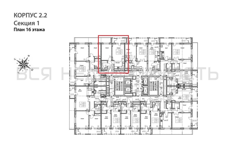 1-комнатная квартира, 51.8кв.м - изображение 1