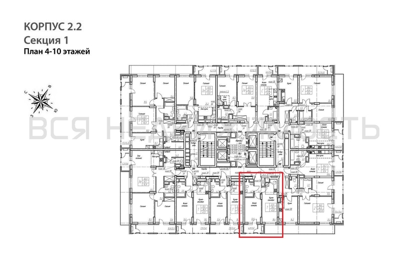 1-комнатная квартира, 40.8кв.м - изображение 1