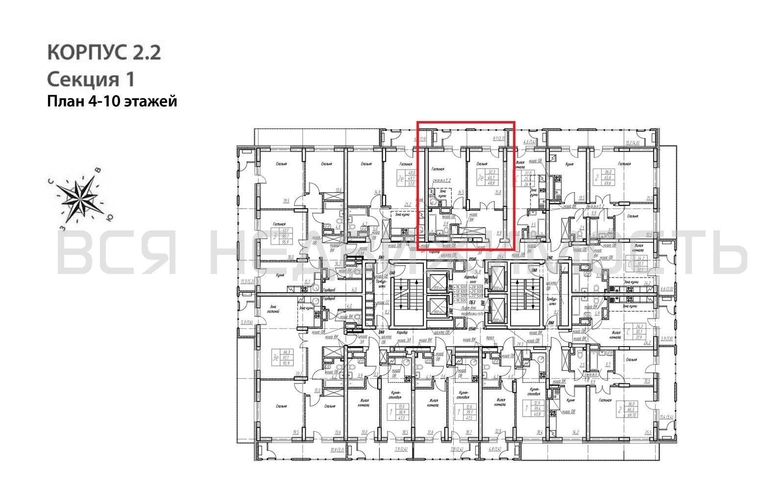 1-комнатная квартира, 48.8кв.м - изображение 1