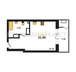 квартира-студия, 31,9кв.м. - изображение 1