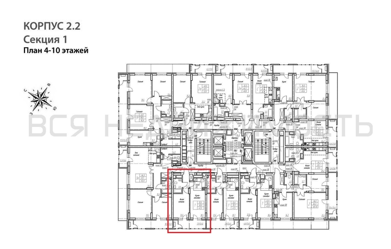 1-комнатная квартира, 41.3кв.м - изображение 1