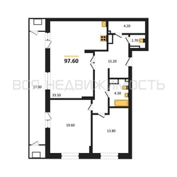 2-комнатная квартира, 97.6кв.м - изображение 1