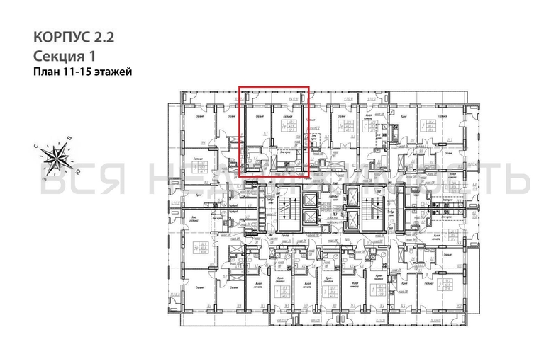 1-комнатная квартира, 52.7кв.м - изображение 1
