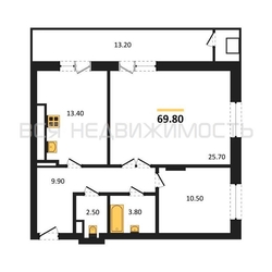 2-комнатная квартира, 69.8кв.м - изображение 1