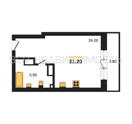 квартира-студия, 31,2кв.м. - изображение 1
