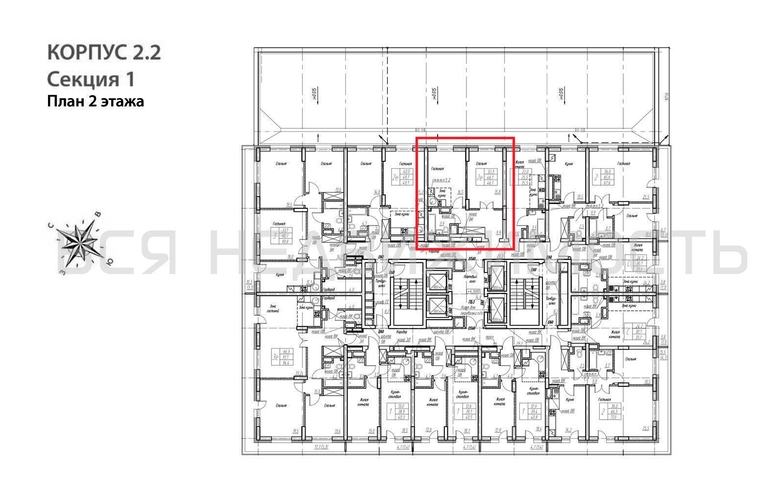 1-комнатная квартира, 46.1кв.м - изображение 1