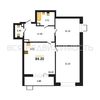 2-комнатная квартира, 84.2кв.м - изображение 1