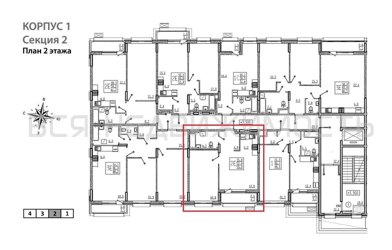 1-комнатная квартира, 55кв.м - изображение 1