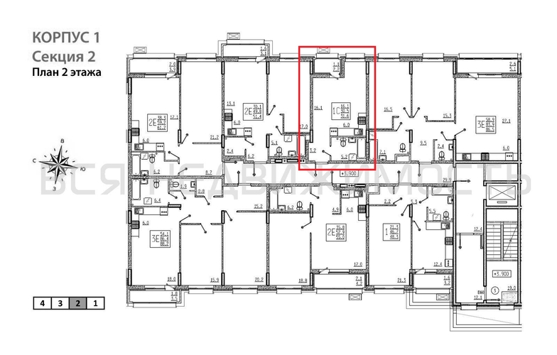 квартира-студия, 31,6кв.м. - изображение 1