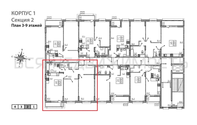 2-комнатная квартира, 87.6кв.м - изображение 1