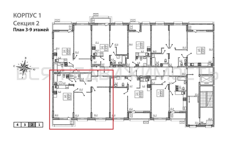 2-комнатная квартира, 87.6кв.м - изображение 1