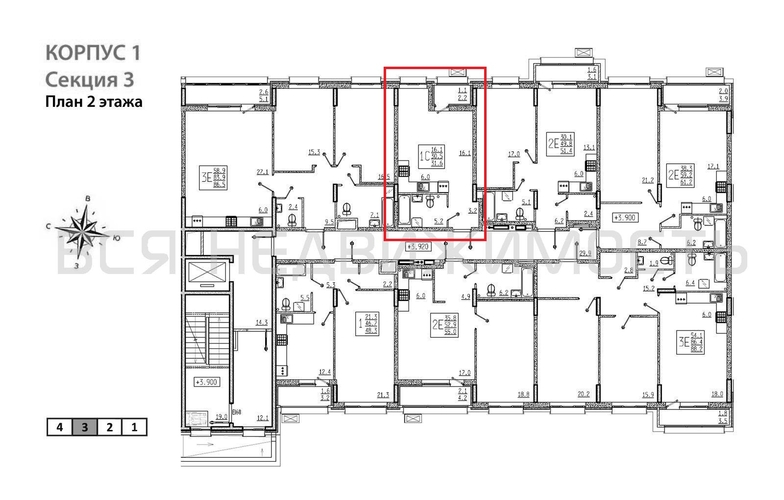 квартира-студия, 31,6кв.м. - изображение 1