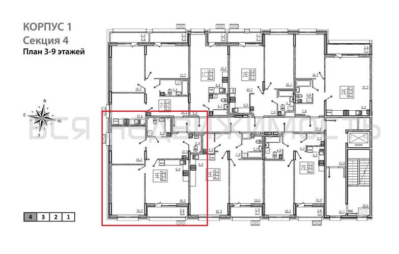 2-комнатная квартира, 84.2кв.м - изображение 1