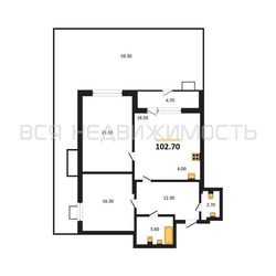 2-комнатная квартира, 102.7кв.м - изображение 1