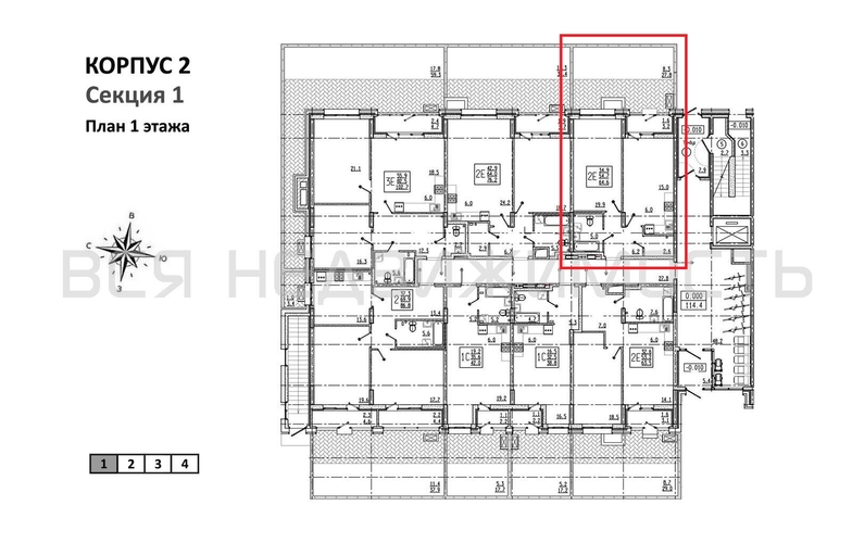 1-комнатная квартира, 64.6кв.м - изображение 1