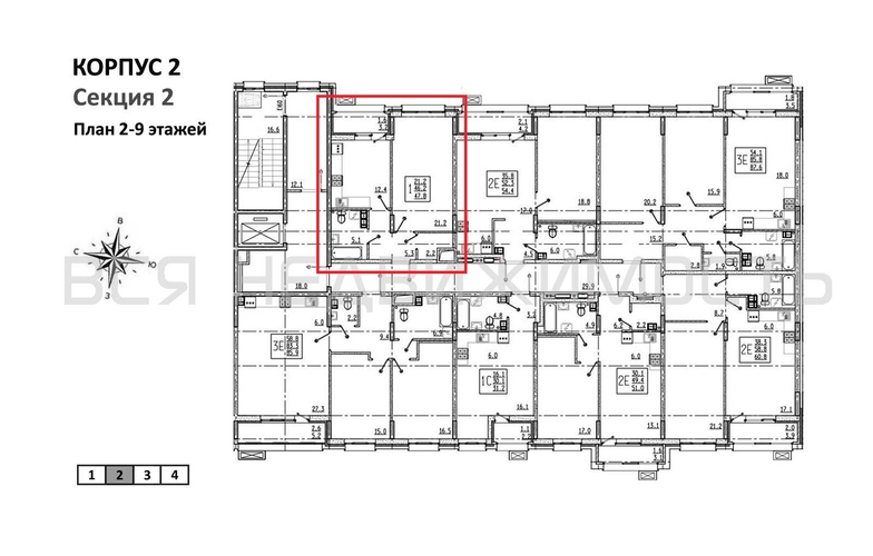 1-комнатная квартира, 47.8кв.м - изображение 1