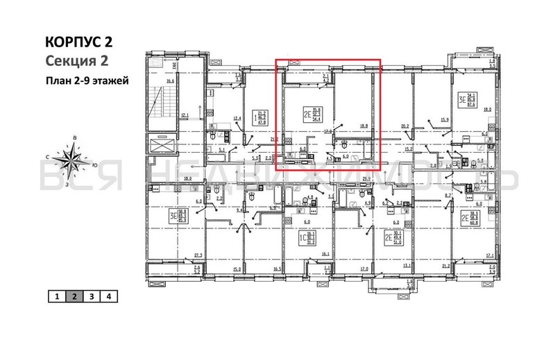 1-комнатная квартира, 54.4кв.м - изображение 1