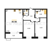 2-комнатная квартира, 85.9кв.м - изображение 1