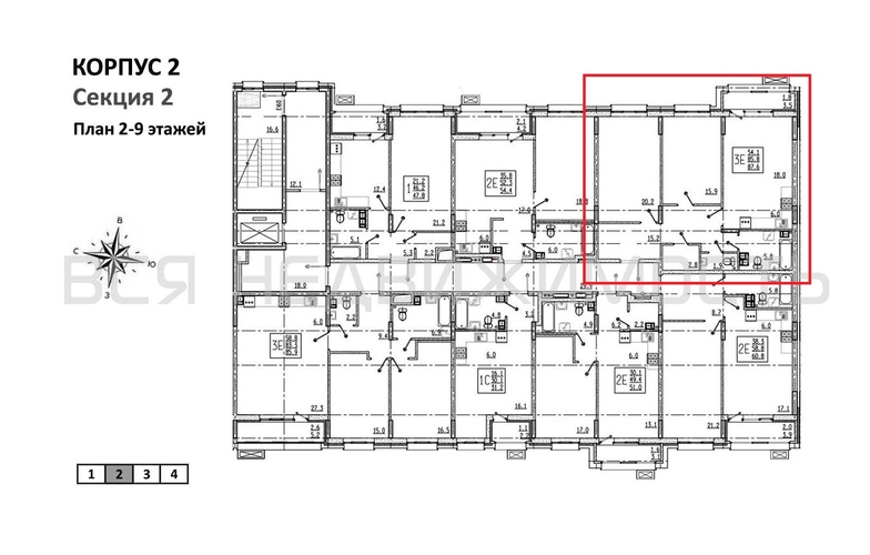2-комнатная квартира, 87.6кв.м - изображение 1