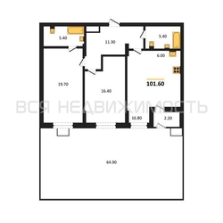 2-комнатная квартира, 101.6кв.м - изображение 1