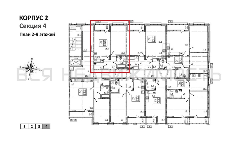 1-комнатная квартира, 56.2кв.м - изображение 1