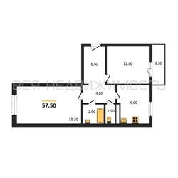 2-комнатная квартира, 57.5кв.м - изображение 1