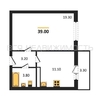 1-комнатная квартира, 39кв.м - изображение 1