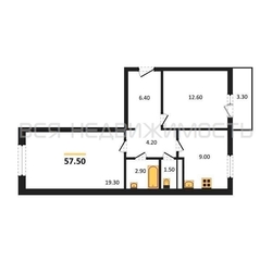 2-комнатная квартира, 57.5кв.м - изображение 1