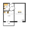 1-комнатная квартира, 38.1кв.м - изображение 1