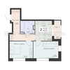 2-комнатная квартира, 54.03кв.м - изображение 1 2-комнатная квартира, 54.03кв.м - изображение 1