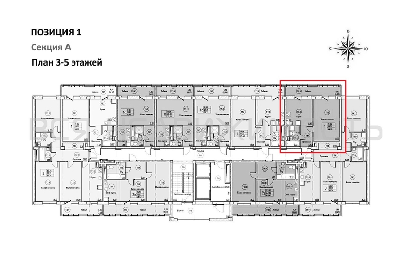 1-комнатная квартира, 44.08кв.м - изображение 1