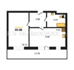 1-комнатная квартира, 49.06кв.м - изображение 1