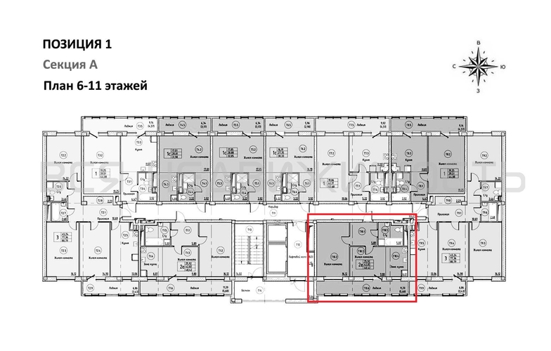 1-комнатная квартира, 48.42кв.м - изображение 1