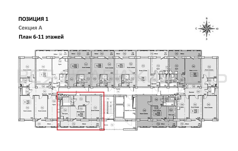 1-комнатная квартира, 48.42кв.м - изображение 1