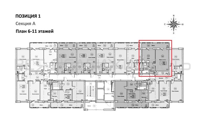 1-комнатная квартира, 44.08кв.м - изображение 1