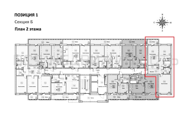 2-комнатная квартира, 68.26кв.м - изображение 1