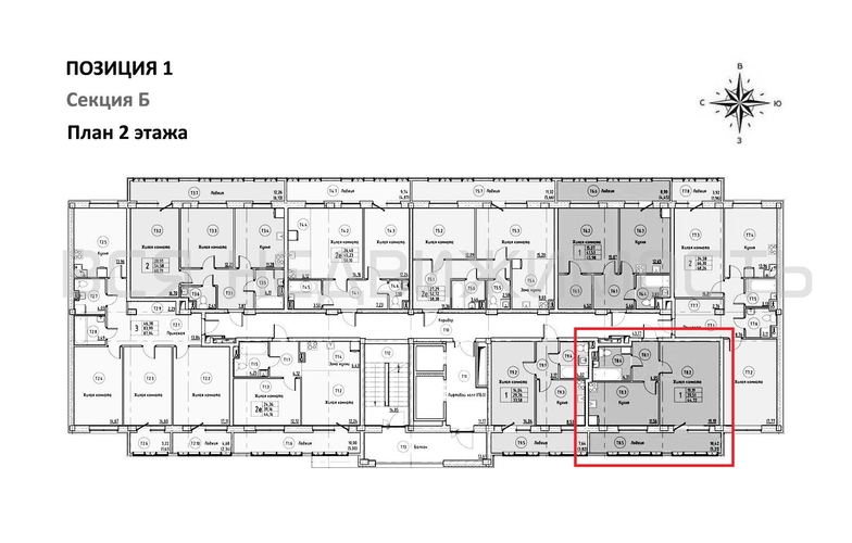 1-комнатная квартира, 44.72кв.м - изображение 1