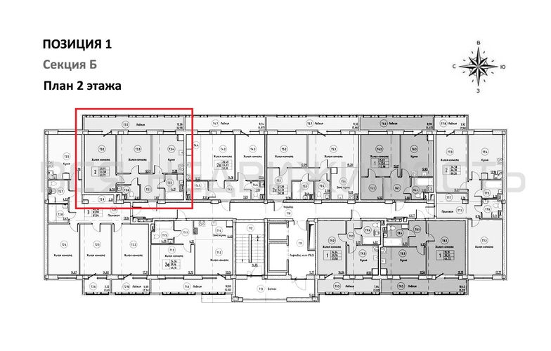 2-комнатная квартира, 60.71кв.м - изображение 1